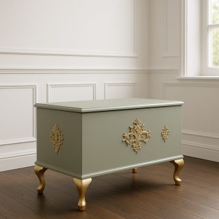 Vintage Bedding Blanket Storage Box / Chest - Image 3