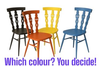 Ercol Fleur De Lys 4  Dining Chairs and Refectory Dining Table  Set