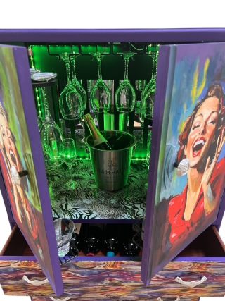 1950'S Drinks Cabinet - Hand Painted - Image 2