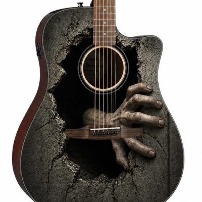 Zombie Hand Fender Electro Acoustic Guitar
