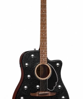 Leather and Studs Fender Electro Acoustic Guitar