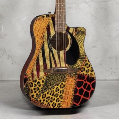 Patchwork Skins Fender Electro Acoustic Guitar