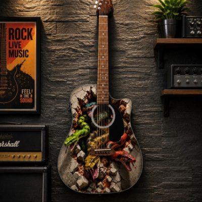 Snakes Fender Electro Acoustic Guitar