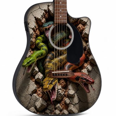 Snakes Fender Electro Acoustic Guitar